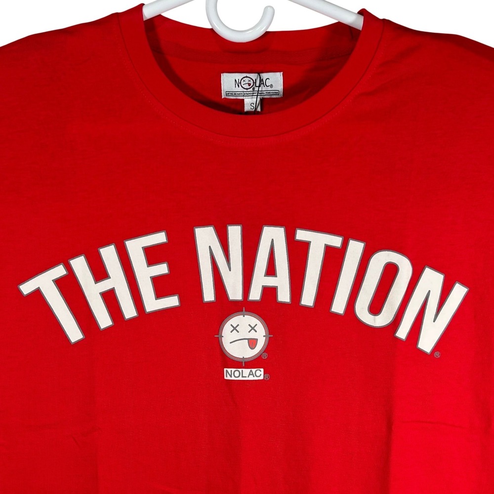 NOLAC The Nation Unifying Dreamers Red Graphic T-Shirt Size Small New